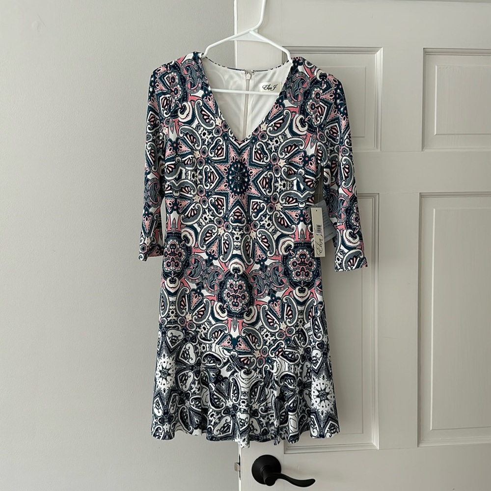 Eliza j. 4P floral 3/4 sleeve dress